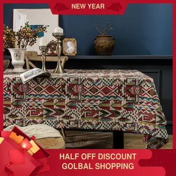 American Tablecloth Color Jacquard Tablecloth Double-Sided Pattern Thick Tablecloth Geometric Bohemian Style 
American Tablecloth Color Jacquard Tablecloth Double-Sided Pattern Thick Tablecloth Geometric Bohemian Style