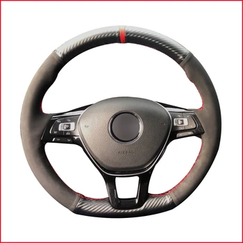 MEWANT Black PU Carbon Fiber Car Steering Wheel Cover for Volkswagen VW Golf 7 Mk7 New Polo Jetta Passat B8 Tiguan Sharan 
MEWANT Black PU Carbon Fiber Car Steering Wheel Cover for Volkswagen VW Golf 7 Mk7 New Polo Jetta Passat B8 Tiguan Sharan