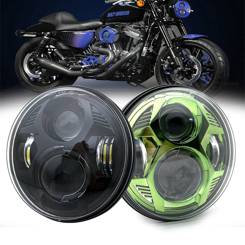 1 PCS 5.75 Inch LED Headlights LED Round Headlamp for Iron 883 Sportster Dyna Triple Wide Glide Low Rider Motorcycle.
1 PCS 5.75 Inch LED Headlights LED Round Headlamp for Iron 883 Sportster Dyna Triple Wide Glide Low Rider Motorcycle.