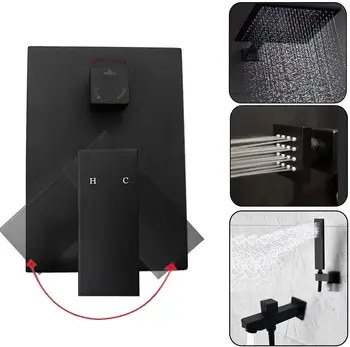 Luxury Bathroom Shower Set Tub Spout Faucet Set with10"Rain Shower Head and Handheld,4pcs Body Jets Spray,Pressure Balance Valve
Luxury Bathroom Shower Set Tub Spout Faucet Set with10"Rain Shower Head and Handheld,4pcs Body Jets Spray,Pressure Balance Valve