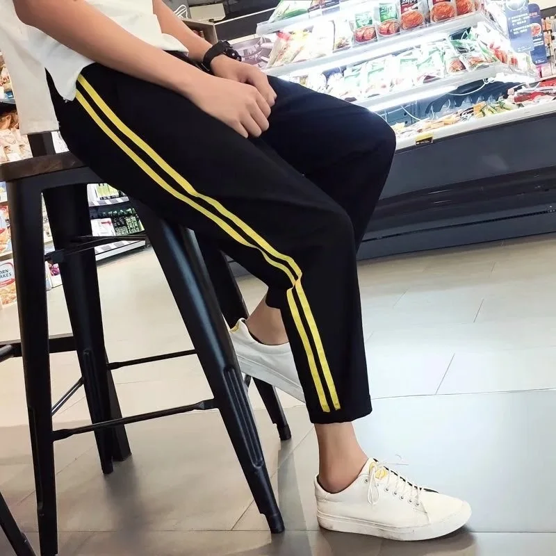 New Style Two Bars Yellow Stripe Teenager Middle School Students Athletic Pants Men's Straight-Cut Casual Couples Thin
New Style Two Bars Yellow Stripe Teenager Middle School Students Athletic Pants Men's Straight-Cut Casual Couples Thin