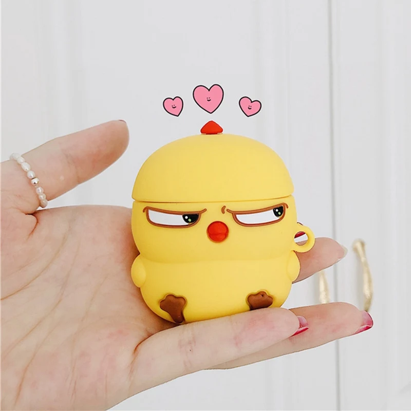Cute Protector for Airpods 1 2 Yellow Chick Silicone Protective Case Anti-fall Cover for Airpods 1 2 Charging Box with Carabiner
Cute Protector for Airpods 1 2 Yellow Chick Silicone Protective Case Anti-fall Cover for Airpods 1 2 Charging Box with Carabiner
