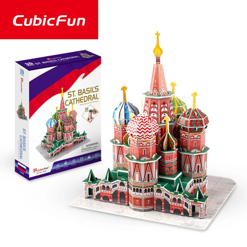 CubicFun 3D Building Creative DIY Puzzle ST.Basil's Cathedral Paper Model Children 8+ Assemble Education Jigsaw Kids Toy Gift
CubicFun 3D Building Creative DIY Puzzle ST.Basil's Cathedral Paper Model Children 8+ Assemble Education Jigsaw Kids Toy Gift