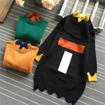 Trend Kids Woolwork Girls Pullovers Mid-length Knitwear Petal Collar Turtleneck Color Block Sweaters For 3-10 Years Girl Clothes
Trend Kids Woolwork Girls Pullovers Mid-length Knitwear Petal Collar Turtleneck Color Block Sweaters For 3-10 Years Girl Clothes