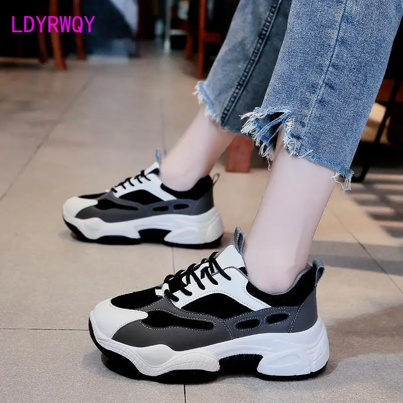 LDYRWQY Women's Autumn New Wild Comfortable Breathable Mesh Platform Casual Shoes Mixed Colors Lace-Up
LDYRWQY Women's Autumn New Wild Comfortable Breathable Mesh Platform Casual Shoes Mixed Colors Lace-Up