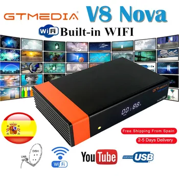 GT Media V8 Nova DVB-S2 Freesat Satellite Receiver V8 Super New Version H.265 WIFI+2 Year Europe Spain PT DE PO CCcam TV decoder
GT Media V8 Nova DVB-S2 Freesat Satellite Receiver V8 Super New Version H.265 WIFI+2 Year Europe Spain PT DE PO CCcam TV decoder