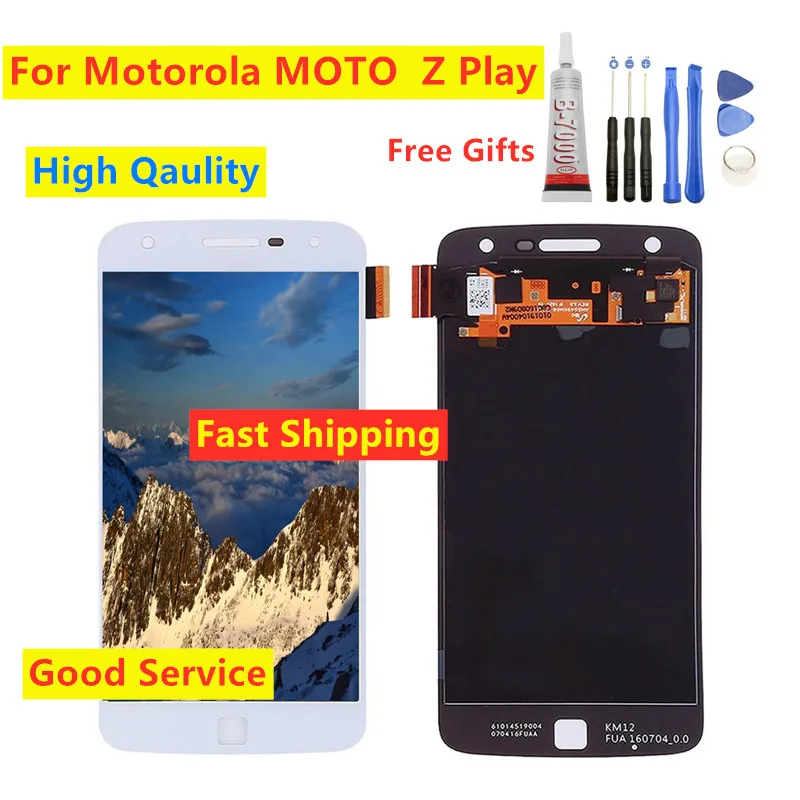 Фото ЖК экран для Motorola moto Z Play 100% испытано с дигитайзером в сборе на и - купить