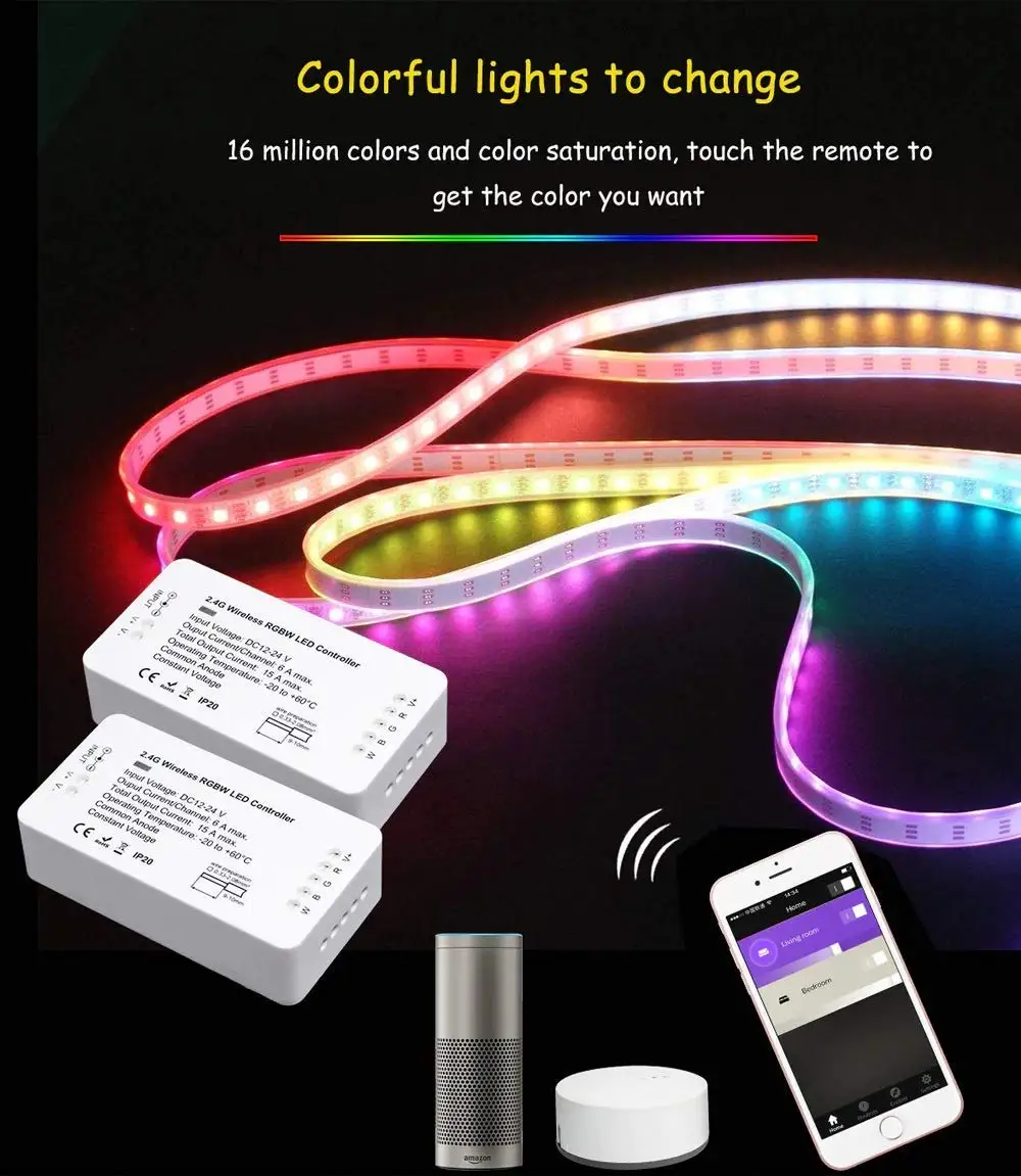 The C008 LED strip controller works with Zigbee Light Link hubs, sold separately. Compatible with hubs such as Samsung Smartthin
The C008 LED strip controller works with Zigbee Light Link hubs, sold separately. Compatible with hubs such as Samsung Smartthin
