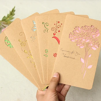 Hollowed-out greeting card Kraft paper carving custom thank handmade couple wedding invitation birthday card child wife 10 pcs 
Hollowed-out greeting card Kraft paper carving custom thank handmade couple wedding invitation birthday card child wife 10 pcs
