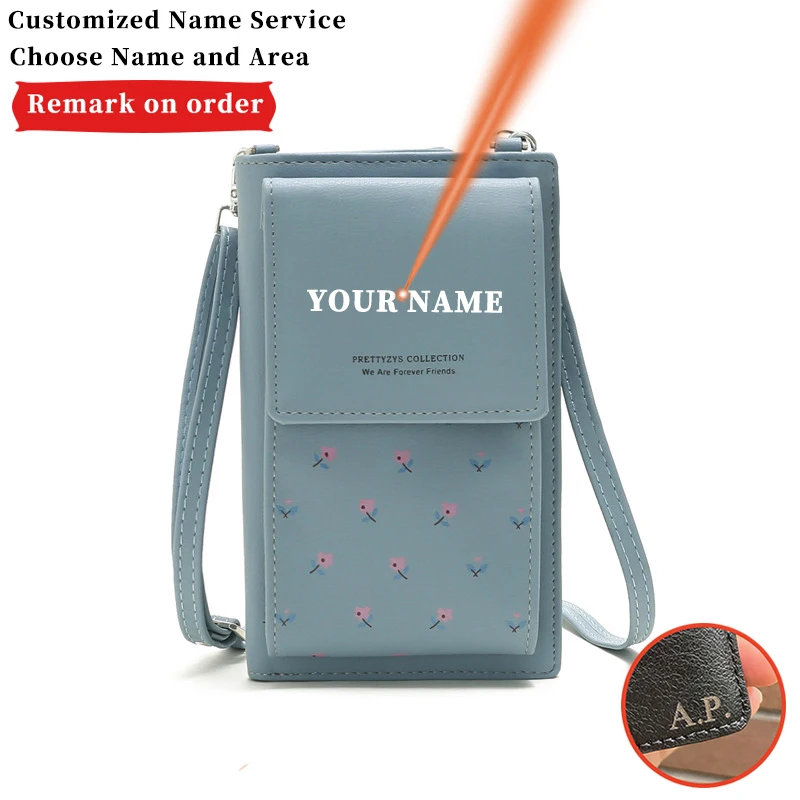 Engraving Name Multifunction Floral Flip Women PU Leather Shoulder Bag High-capacity Fashion Female Money Clutch Phone Bag 
Engraving Name Multifunction Floral Flip Women PU Leather Shoulder Bag High-capacity Fashion Female Money Clutch Phone Bag