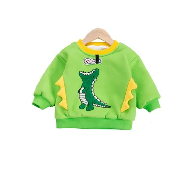 Winter Children Clothes Baby Boys Girl Cartoon Crocodile Double Layer Plus Velvet Thick Warm T Shirt Infant Kids Casual Clothing 
Winter Children Clothes Baby Boys Girl Cartoon Crocodile Double Layer Plus Velvet Thick Warm T Shirt Infant Kids Casual Clothing
