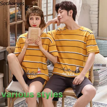 Pajama Sets Women Plus Size 3XL Soft Summer Sleepwear Couples Cute Simple Comfortable Womens Clothing Loose Chic Korean Style
Pajama Sets Women Plus Size 3XL Soft Summer Sleepwear Couples Cute Simple Comfortable Womens Clothing Loose Chic Korean Style