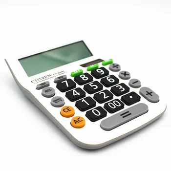 12 Digit Desk Calculator Large Buttons Financial Business Accounting Tool white big buttons CT-628C
12 Digit Desk Calculator Large Buttons Financial Business Accounting Tool white big buttons CT-628C
