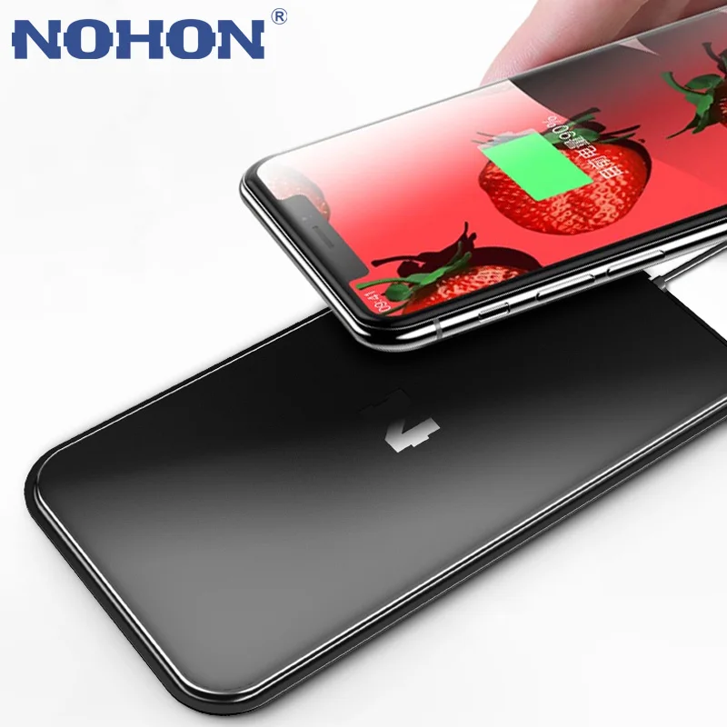 

NOHON Qi Wireless Charger For iPhone X 8 Plus Samsung S8 S7 S6 Note 5 LG Nexus 5 7 Nokia HTC Sony Universal QC USB Quick Charge