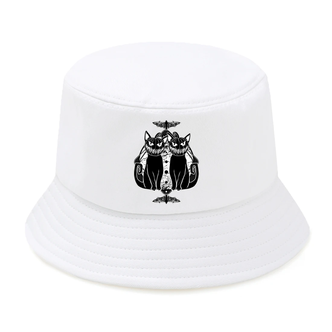 Evil Black Cat Print Fisherman Hat Unisex Summer Foldable Bucket Hat Woman Solid Color Hip Hop Round Top Sunscreen Fisherman Cap
Evil Black Cat Print Fisherman Hat Unisex Summer Foldable Bucket Hat Woman Solid Color Hip Hop Round Top Sunscreen Fisherman Cap