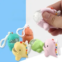 Five Color Cute Cartoon Little Dinosaur Keychain Animal Key chains Infinite Squeeze Decompression Toys antistress
Five Color Cute Cartoon Little Dinosaur Keychain Animal Key chains Infinite Squeeze Decompression Toys antistress