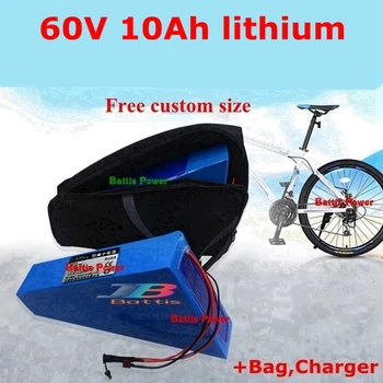 Triangle 60V 10Ah lithium li ion battery pack for 1000W electric fat bike motorbike mountain bike fat bike+2A charger +bag
Triangle 60V 10Ah lithium li ion battery pack for 1000W electric fat bike motorbike mountain bike fat bike+2A charger +bag