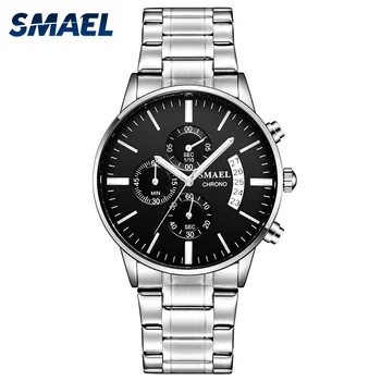 Quartz Watches Men Stainless Steel Six needles SMAEL Watch Mens Watches SL-9093 Waterproof Quartz Watches 
Quartz Watches Men Stainless Steel Six needles SMAEL Watch Mens Watches SL-9093 Waterproof Quartz Watches