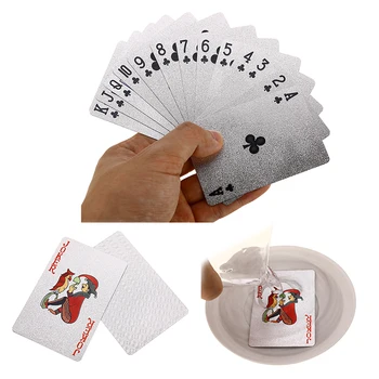 Durable Silver Foil Playing Cards Waterproof Poker Set Deck Board Plastic Magic Card for Famliy Party Indoor Outdoor Tool
Durable Silver Foil Playing Cards Waterproof Poker Set Deck Board Plastic Magic Card for Famliy Party Indoor Outdoor Tool