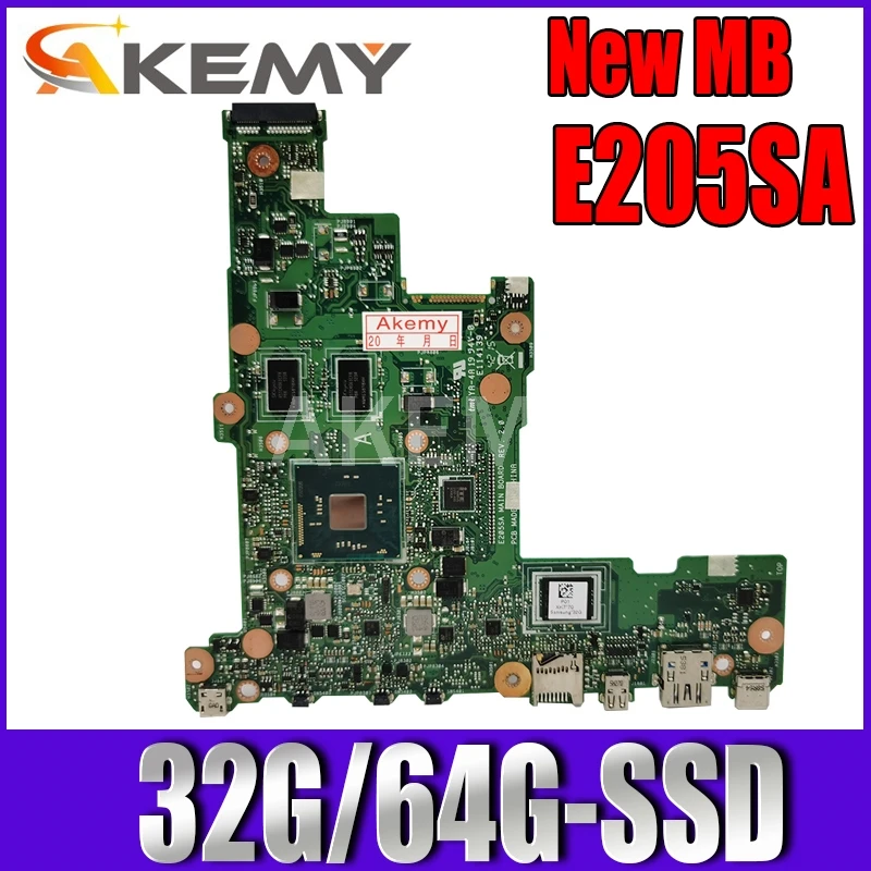 Фото Материнская плата для ноутбука Akemy New E205SA Asus E205S TP200S TP200SA N3050 N3060 N3700 N3710 CPU 32G/64G-SSD |