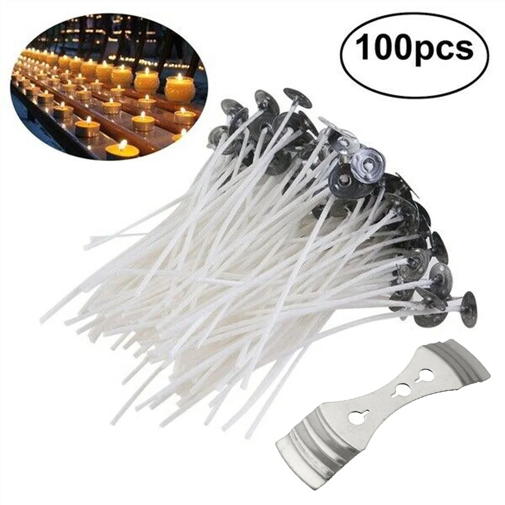 100Pcs Pre Waxed Candle Wicks For Candle Making Supplies With Holder Bracket 15cm Long For DIY Candle Making
100Pcs Pre Waxed Candle Wicks For Candle Making Supplies With Holder Bracket 15cm Long For DIY Candle Making