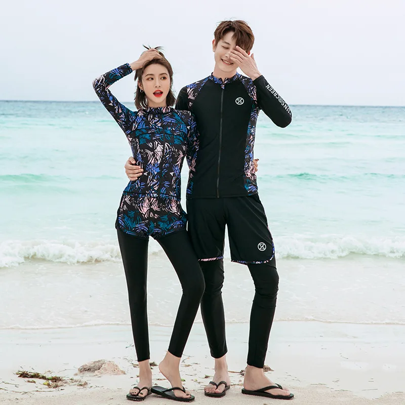 2021 Summer New Couple Swimwear Long Sleeve Bathing Suit Surfing Swimsuits for Women 5 Piece Set Fashion Skinny Slim Beach Wear
2021 Summer New Couple Swimwear Long Sleeve Bathing Suit Surfing Swimsuits for Women 5 Piece Set Fashion Skinny Slim Beach Wear