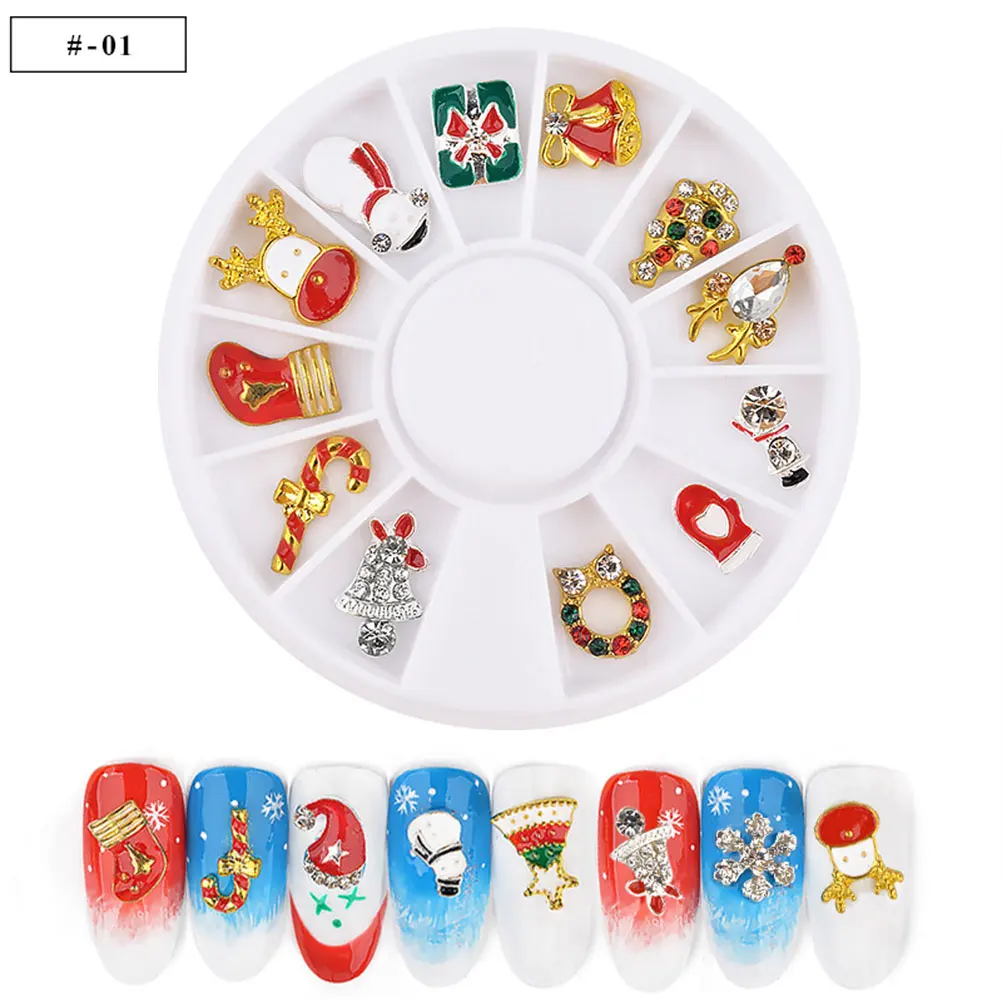 12 Pieces Of Christmas Manicure Ornaments Alloy Nail Carousel Snowflake Christmas Series Accessories Nail Rhinestone Decoration
12 Pieces Of Christmas Manicure Ornaments Alloy Nail Carousel Snowflake Christmas Series Accessories Nail Rhinestone Decoration