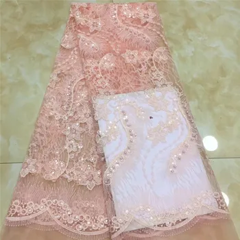 Sequined pink beads Embroidered Mesh Tulle Lace Fabric 2018 New Design Evening Dress Net Fabrics French African Net Sequins Lace
Sequined pink beads Embroidered Mesh Tulle Lace Fabric 2018 New Design Evening Dress Net Fabrics French African Net Sequins Lace