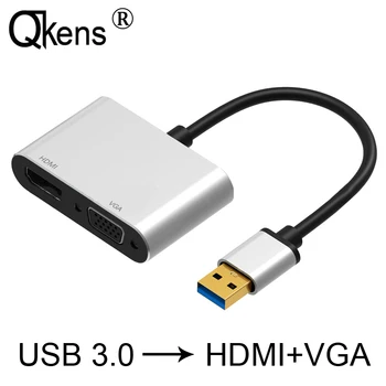 USB3.0 to HDMI VGA Adapter 2K 1080P Multi-Display USB 3.0 to HDMI Audio Video Cable Converter For Macbook Notebook PC Computer
USB3.0 to HDMI VGA Adapter 2K 1080P Multi-Display USB 3.0 to HDMI Audio Video Cable Converter For Macbook Notebook PC Computer