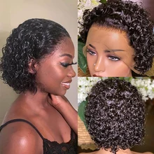 Short Curly Wig Human Hair Pixie Cut Curly Human Hair Lace front Wigs for Black Women Natural Black Remy Hair kinky curly Wig
Short Curly Wig Human Hair Pixie Cut Curly Human Hair Lace front Wigs for Black Women Natural Black Remy Hair kinky curly Wig