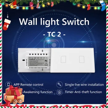 Broadlink Smart Home TC2 WiFi Switch Work for Alexa Google Home US Standard Touch Panel Remote Control 110V 220V 5-200W/Gang
Broadlink Smart Home TC2 WiFi Switch Work for Alexa Google Home US Standard Touch Panel Remote Control 110V 220V 5-200W/Gang
