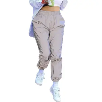 Womens Plus Size Mid Waist Harem Cargo Pants Solid Color Night Reflective Full Length Trousers Loose Hip Hop Running Joggers
Womens Plus Size Mid Waist Harem Cargo Pants Solid Color Night Reflective Full Length Trousers Loose Hip Hop Running Joggers