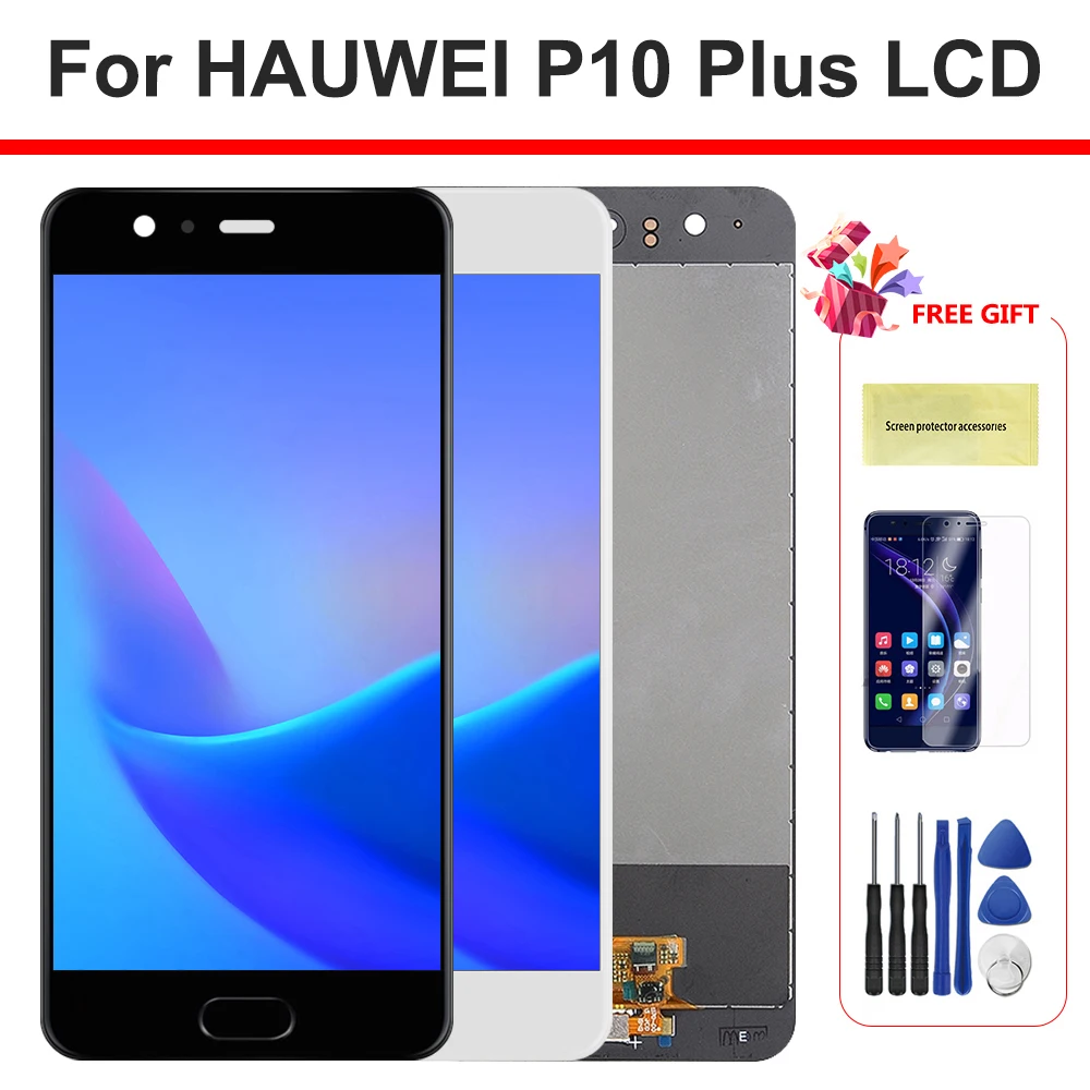 ЖК дисплей 5 дюйма для Huawei P10 Plus с сенсорным экраном зеркальный дигитайзер Замена