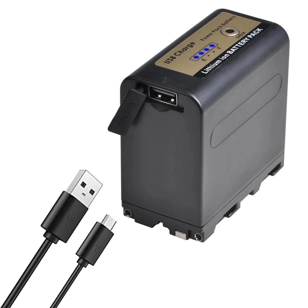 USB-выход на 7800 мА · ч, Φ NP-F960, аккумулятор Bulit-in, порт Type C для Sony, Φ, MC1500C, 190P, F770
USB-выход на 7800 мА · ч, Φ NP-F960, аккумулятор Bulit-in, порт Type C для Sony, Φ, MC1500C, 190P, F770