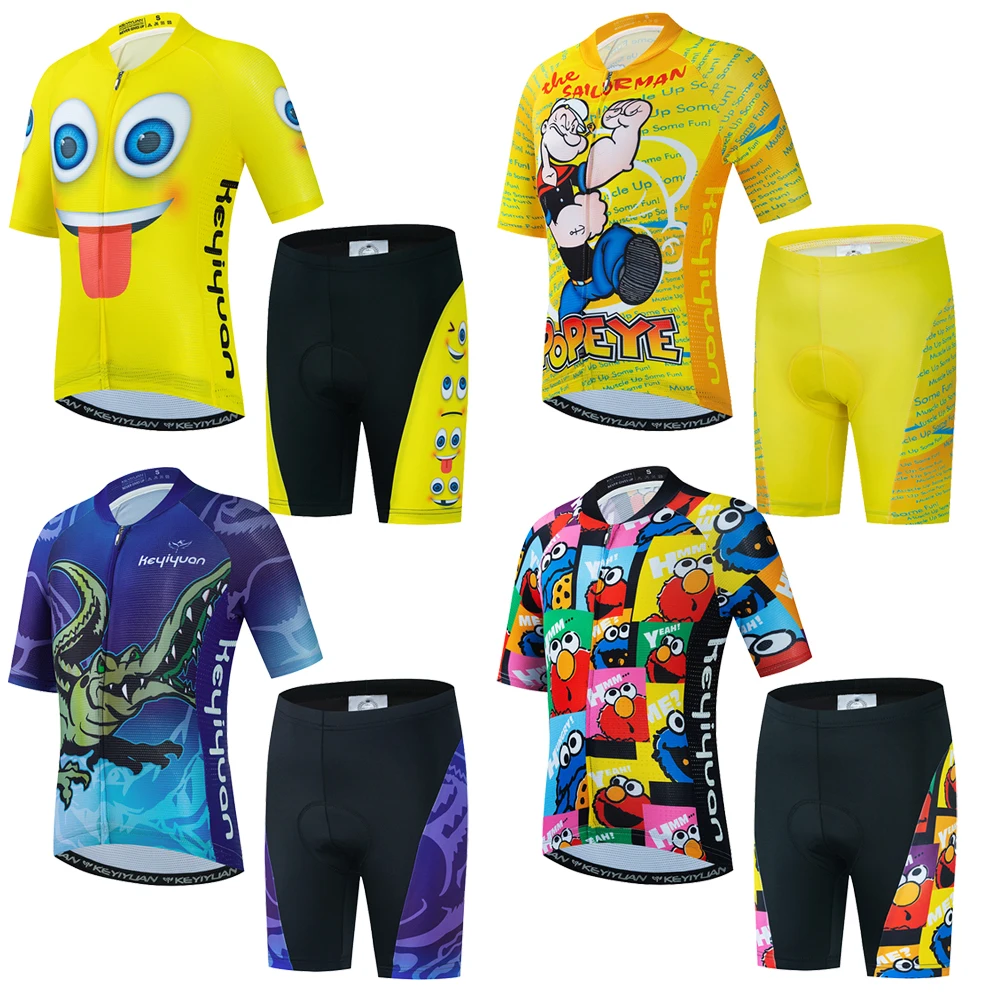 

2023 Keyiyuan Child's Cycling Jersey Short Sleeve Bicycling Jersey Shorts MTB Bicycle Clothing Ropa Ciclismo Maillot Bike Wear