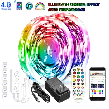 Bluetooth APP Magic Dream Color ARGB Chasing Revolving Effect 5050 LED Strip Light Package Suit 5M 10M 12V LED Light Rope Set
Bluetooth APP Magic Dream Color ARGB Chasing Revolving Effect 5050 LED Strip Light Package Suit 5M 10M 12V LED Light Rope Set