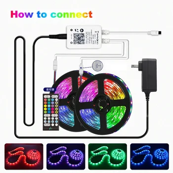 5050RGB Smart LED Strip WIFI Control Music Lights Strip 10/5M 12V Led Light Strips High-quality US/EU Plug for Home Decorations
5050RGB Smart LED Strip WIFI Control Music Lights Strip 10/5M 12V Led Light Strips High-quality US/EU Plug for Home Decorations