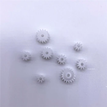 8PCS 0.5M 2mm HOLE diy Plastic gear bag For small dc motor spindle shaft 8 9 10 11 12 14 16 18 Teeth 
8PCS 0.5M 2mm HOLE diy Plastic gear bag For small dc motor spindle shaft 8 9 10 11 12 14 16 18 Teeth