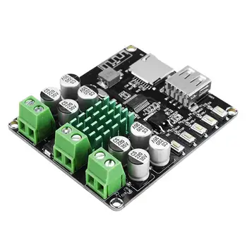 50W + 50W bluetooth Power Amplifier Board Support U Disk TF Card Playback Volume Control VHM-302 TPA3116D2 Amplifier Module