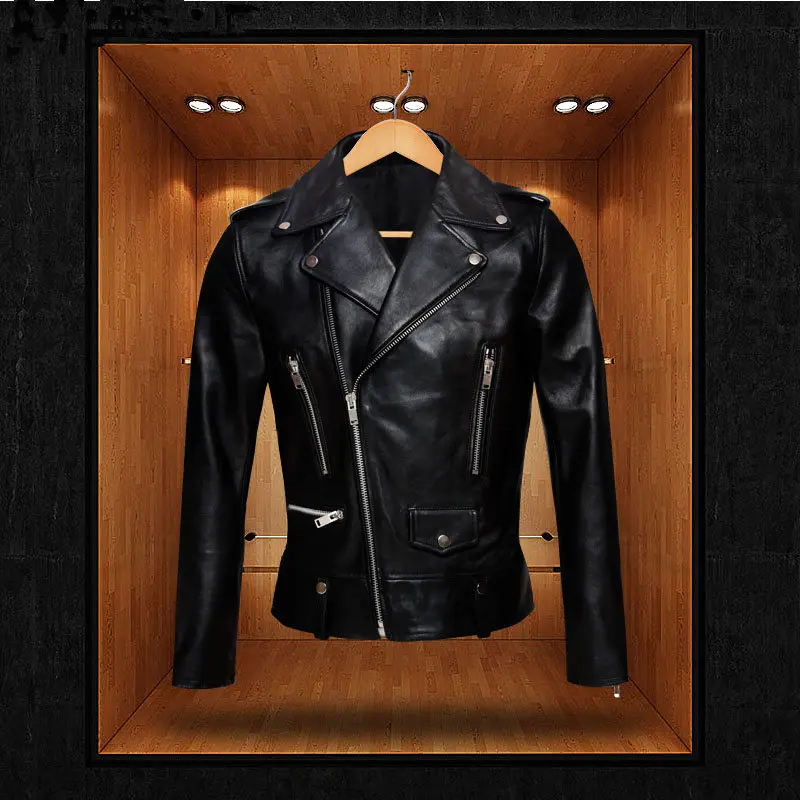 Genuine Leather Jacket Men Real Sheepskin Leather Bomber Jackets Spring Autumn Motocycle Streetwear 2020 Coat MF036
Genuine Leather Jacket Men Real Sheepskin Leather Bomber Jackets Spring Autumn Motocycle Streetwear 2020 Coat MF036