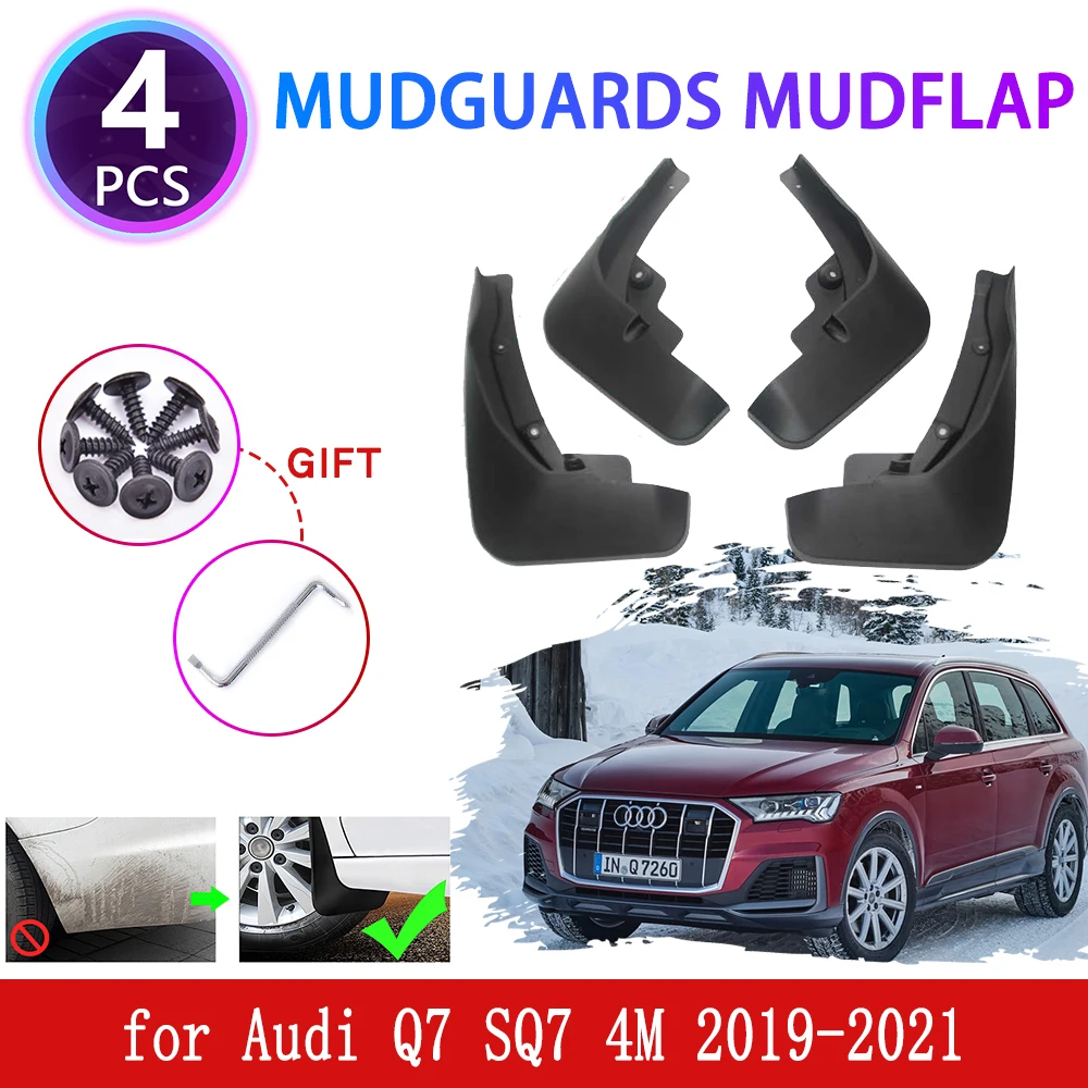 New 4PCS for Audi Q7 2019 2020 2021 SQ7 Mudguards Mudflaps Fender Mud Flap Splash Retention Guards Protect Car Accessories | Автомобили и