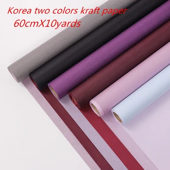 60cm X 10yards Two Color Kraft Paper Roll DIY Gift Wrapping Paper Craft Florist Supplies Flower Decor Origami Papier Scrapbook 
60cm X 10yards Two Color Kraft Paper Roll DIY Gift Wrapping Paper Craft Florist Supplies Flower Decor Origami Papier Scrapbook