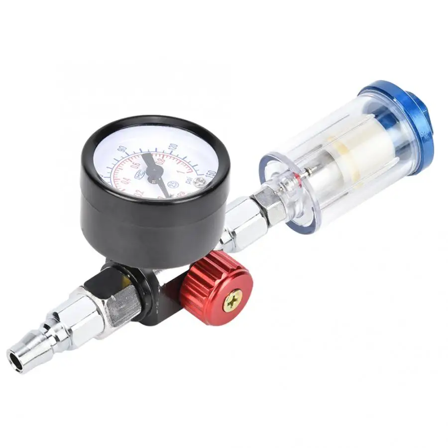 1/4" Thread Scratch Mini Air Pressure Regulator Gauge In-Line Water Oil Trap Filter Separator for most spray guns | Инструменты