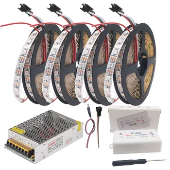 WS2812B WS2812 RGB Led Strip Light SP105E Bluetooth RGB Led Controller DC5V Power Supply Adapter Kit 5m 10m 15m 20m 30/60Leds/m
WS2812B WS2812 RGB Led Strip Light SP105E Bluetooth RGB Led Controller DC5V Power Supply Adapter Kit 5m 10m 15m 20m 30/60Leds/m