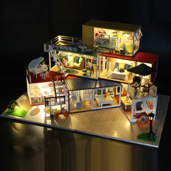 DIY Creative Handmade Theme Wooden Cabin Assembly Building Model Toy Set with Light Music and Dustproof Cover Christmas Gift
DIY Creative Handmade Theme Wooden Cabin Assembly Building Model Toy Set with Light Music and Dustproof Cover Christmas Gift