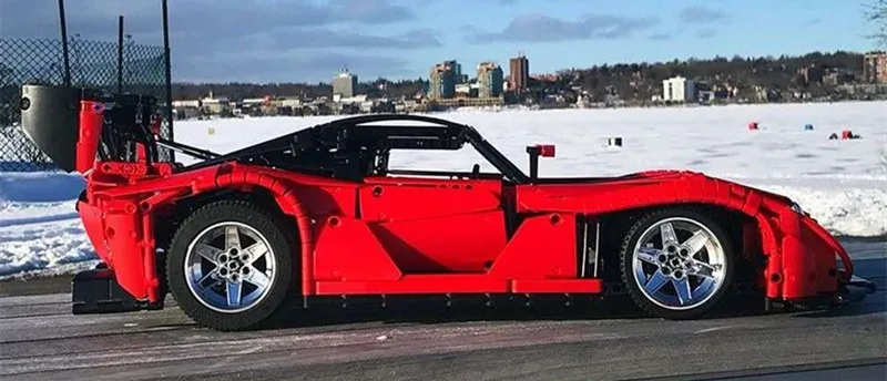 New MOC SERIES MAZDA RX-7 Super Racing Car lepines Technic Model Kits Building Blocks Bricks Toys Kid birthday Gift MOC 22346 MAZDA RX-7 by KD123 with 2351 pieces