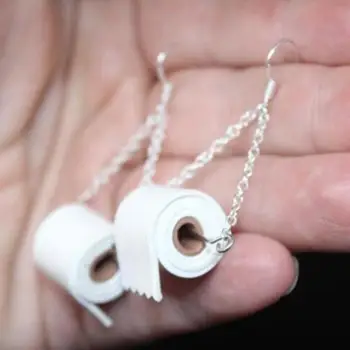 Funny Toilet Paper Earrings Creative Personalized Chain Stereoscopic White Geometric For Women 3d Gift Jewelry Tassel Earri M1G5 
Funny Toilet Paper Earrings Creative Personalized Chain Stereoscopic White Geometric For Women 3d Gift Jewelry Tassel Earri M1G5