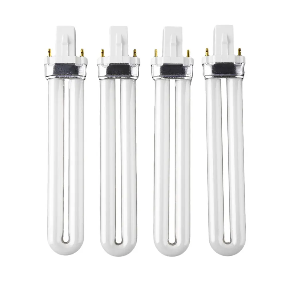 

4Pcs 9W Curing UV Gel Lamp Gel Nail Art Dryer Light Bulb Tube Replacement Dropshipping SMJ