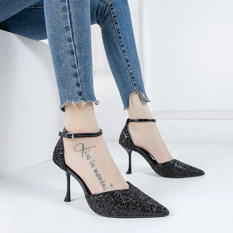 Sexy Pointed Toe Bling Wedding Shoes Women Sandals Summer 2019 Stilettos High Heels Sandals Ladies Office Party Shoe 
Sexy Pointed Toe Bling Wedding Shoes Women Sandals Summer 2019 Stilettos High Heels Sandals Ladies Office Party Shoe