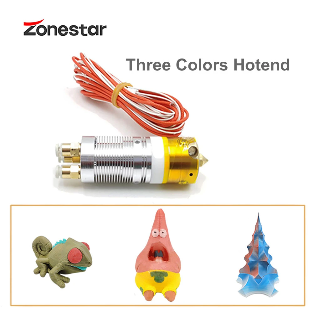 ZONESTAR J-head 3-IN-1-OUT Multi-Color Mixing Three Color Hotend 0.4mm Nozzle 1.75mm Filament 3D Printer Parts 24V Extruder
ZONESTAR J-head 3-IN-1-OUT Multi-Color Mixing Three Color Hotend 0.4mm Nozzle 1.75mm Filament 3D Printer Parts 24V Extruder